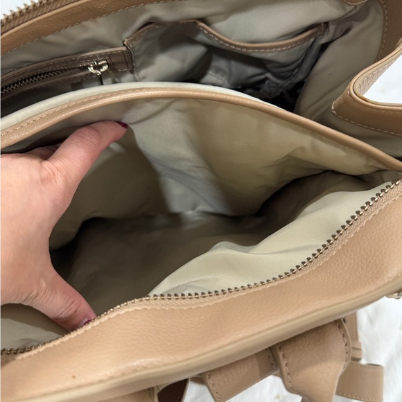 Mina Baie Harper Full Oat leather backpack diaper bag - Picture 4 of 10